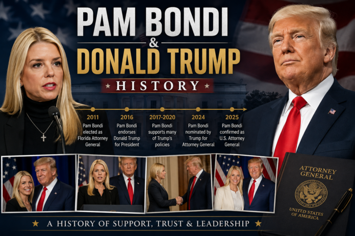 Pam Bondi and Donald Trump