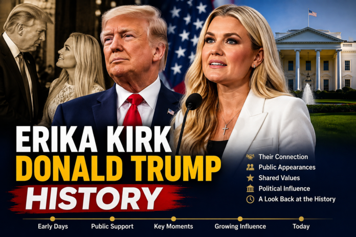 Erika Kirk and Donald Trump