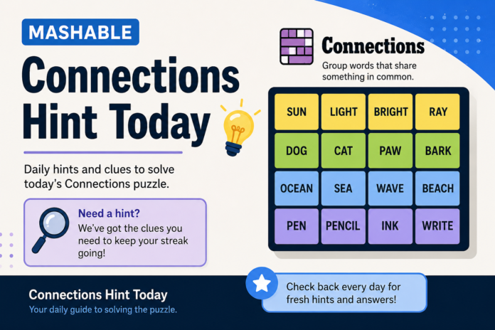 Connections Hint Today Mashable