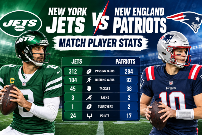 New York Jets vs New England Patriots Match Player Stats