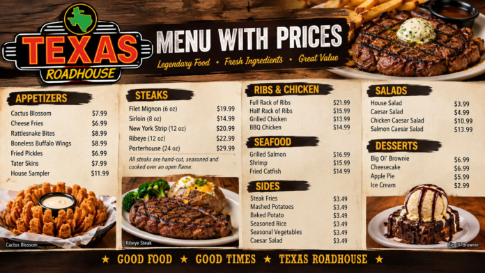 Texas Roadhouse Menu With Prices