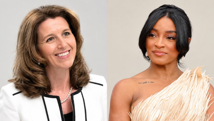 Kathy Warden and Simone Biles