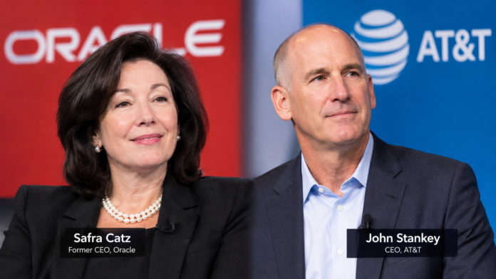 Safra Catz and John Stankey