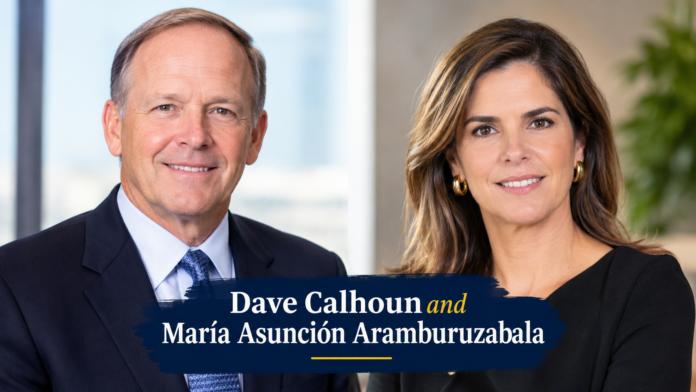 Dave Calhoun and María Asunción Aramburuzabala