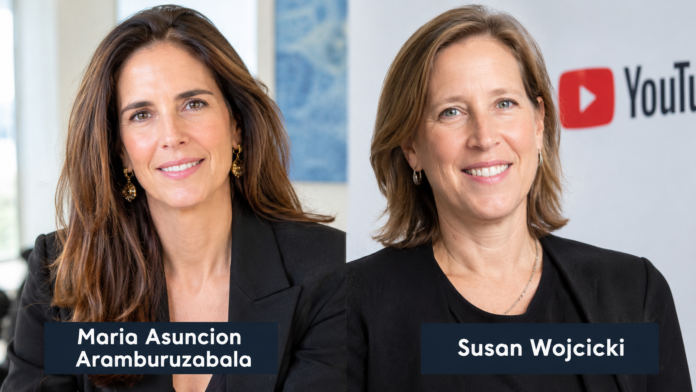 Maria Asuncion Aramburuzabala and Susan Wojcicki