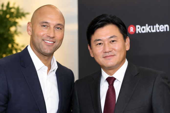 Derek Jeter and Hiroshi Mikitani
