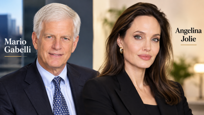 Mario Gabelli and Angelina Jolie