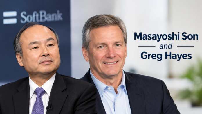 Masayoshi Son and Greg Hayes