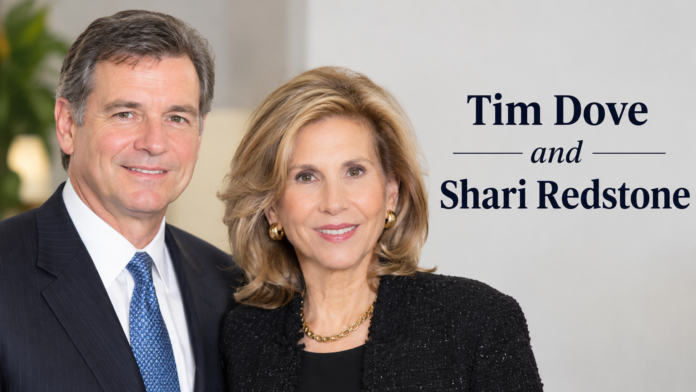 Tim Dove and Shari Redstone